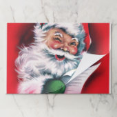 メリークリスマス，ヴィンテージ，レトロ，サンタクロース，ハッピーSa ペーパーパッド (折り畳み)