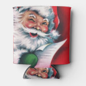 メリークリスマス,ヴィンテージ,レトロ,サンタクロース,ハッピーSa 缶クーラー (正面)