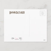 メリークリスマス、ヴィンテージ、天使のサンタ シーズンポストカード (裏面)