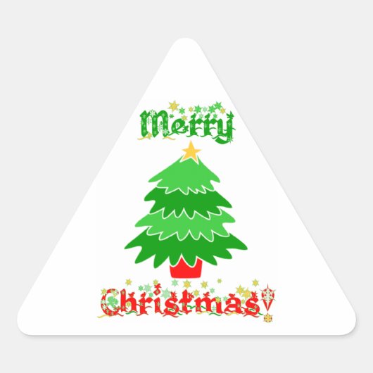 メリークリスマス 三角形シール (正面)