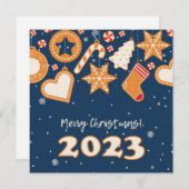 メリークリスマス!休日のグリーティングカード シーズンカード (正面/裏面)