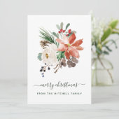 メリークリスマス | 休日のフローラ(写真バック付き) シーズンカード (スタンド正面)