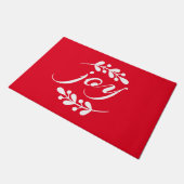 メリークリスマス |休日の喜びの形式 ドアマット (アングル)