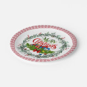 メリークリスマス、休日デザイン、 ペーパープレート (アングル)