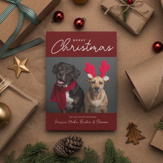 メリークリスマス |写真の追加 招待状