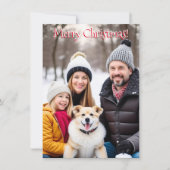 メリークリスマス |写真パーソナライズされたの休日 シーズンカード (正面)