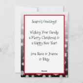 メリークリスマス |写真パーソナライズされたの休日 シーズンカード (裏面)