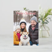 メリークリスマス |写真パーソナライズされたの休日 シーズンカード (スタンド正面)