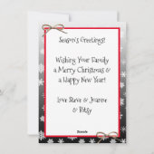 メリークリスマス |写真パーソナライズされたの休日 シーズンカード (裏面)