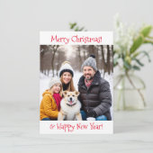 メリークリスマス |写真パーソナライズされたの休日 シーズンカード (スタンド正面)