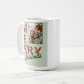 メリークリスマス 写真マグカップ コーヒーマグカップ (正面左)