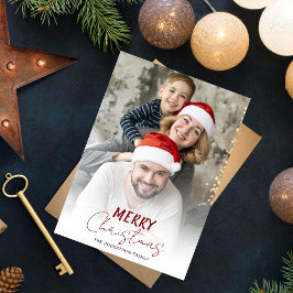 メリークリスマス |写真モダンのシンプル シーズンカード