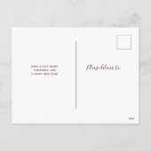 メリークリスマス |写真モダンコラージュ4枚 シーズンポストカード (裏面)