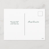 メリークリスマス |写真モダンコラージュ4枚 シーズンポストカード (裏面)