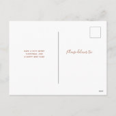 メリークリスマス |写真モダンコラージュ4枚 シーズンポストカード (裏面)