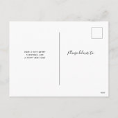 メリークリスマス |写真モダンコラージュ4枚 シーズンポストカード (裏面)