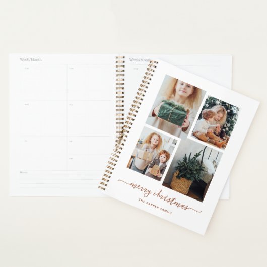 メリークリスマス |写真モダンコラージュ4枚 プランナー手帳 (ディスプレー)