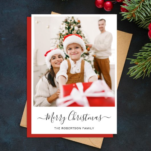 メリークリスマス |写真モダンコラージュ シーズンカード