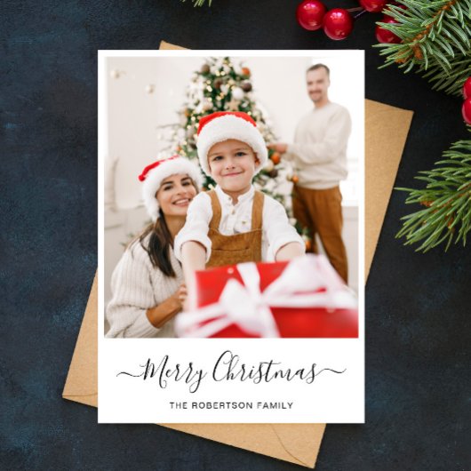 メリークリスマス |写真モダンコラージュ シーズンカード