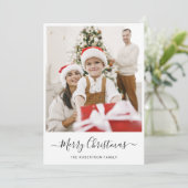 メリークリスマス |写真モダンコラージュ シーズンカード (スタンド正面)