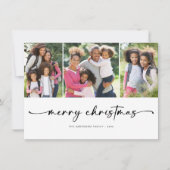 メリークリスマス |写真モダン3枚 シーズンカード (正面)