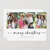 メリークリスマス |写真モダン3枚 シーズンカード (正面/裏面)