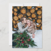 メリークリスマス |写真付きのチャルクボードの外観 シーズンカード (裏面)