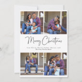 メリークリスマス |写真数々ののシンプルスクリプト シーズンカード (裏面)