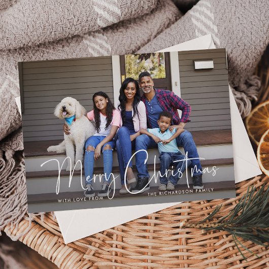 メリークリスマス |写真数々ののシンプルスクリプト シーズンカード