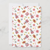 メリークリスマス　写真飾り付き松の花輪 シーズンカード (裏面)