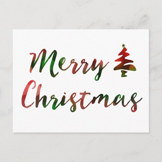 メリークリスマス《写真》ぼけ味ツリー灯 シーズンポストカード (正面)