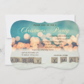 メリークリスマス、《写真》ぼけ味、企業のクリスマスパーティー 招待状 (正面)