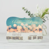 メリークリスマス、《写真》ぼけ味、企業のクリスマスパーティー 招待状 (スタンド正面)