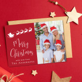 メリークリスマス 写真 サンタクロース シーズンカード