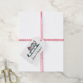 メリークリスマス |冬のそり猫 ギフトタグ (より糸付き)