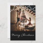 メリークリスマス 冬のストッキング ホリデーパーティー 招待状 (裏面)