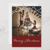 メリークリスマス 冬のストッキング ホリデーパーティー 招待状 (裏面)