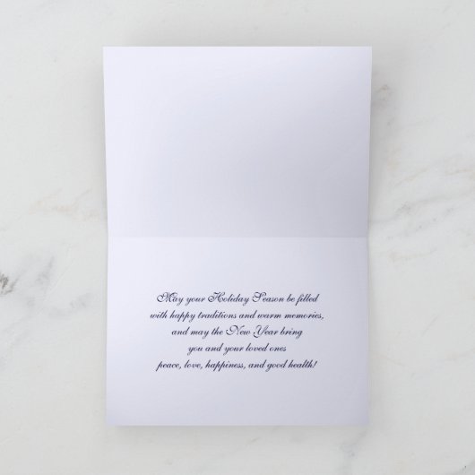 メリークリスマス.冬のパリの景色 シーズンカード (内部)