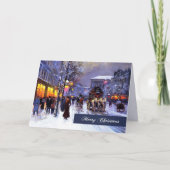 メリークリスマス.冬のパリの景色 シーズンカード (正面)