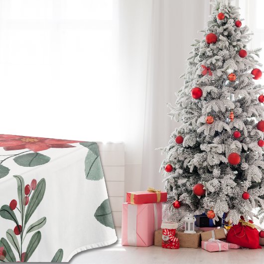 メリークリスマス 冬の花 テーブルクロス