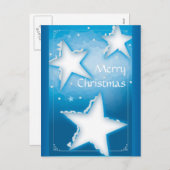 メリークリスマス | 冬の装飾スター シーズンポストカード (正面/裏面)
