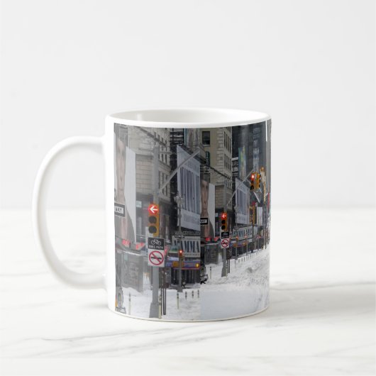 メリークリスマス 冬の雪 ニューヨークシティ コーヒーマグカップ (左)