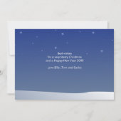 メリークリスマス 冬の風景 屋上 祭りの雰囲気 シーズンカード (裏面)