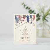 メリークリスマス |冬休み葉書 ポストカード (スタンド正面)