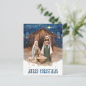 メリークリスマス.出生シー絵画ンズホリデー ポストカード (スタンド正面)