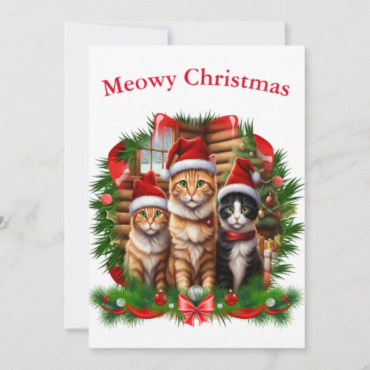 メリークリスマス 動物たち シーズンカード (正面)