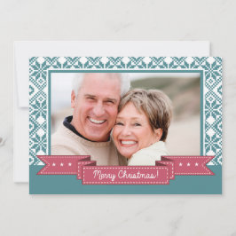 メリークリスマス.北欧スノーフレーク模様の写真 シーズンカード