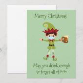 メリークリスマス 十分な妖精の飲み物をあなたが飲みますように 2021 シーズンカード (正面/裏面)
