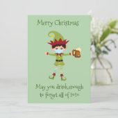 メリークリスマス 十分な妖精の飲み物をあなたが飲みますように 2021 シーズンカード (スタンド正面)