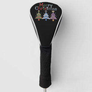 メリークリスマス 十字架 クリスマスツリー レトロ ゴルフヘッドカバー